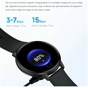 T6 Fitness-smartur med Bluetooth-opkald og pulsmåler - 1.38" - Sort